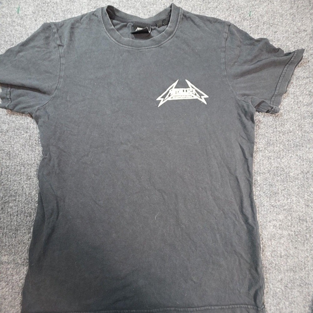 Superdry Metallica Shirt Mens Medium Black Summer Sh*t '94 Tour Graphic Tee